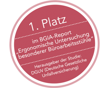 BGIA Report Platz 1 für Bioswing Büroarbeitsstühle